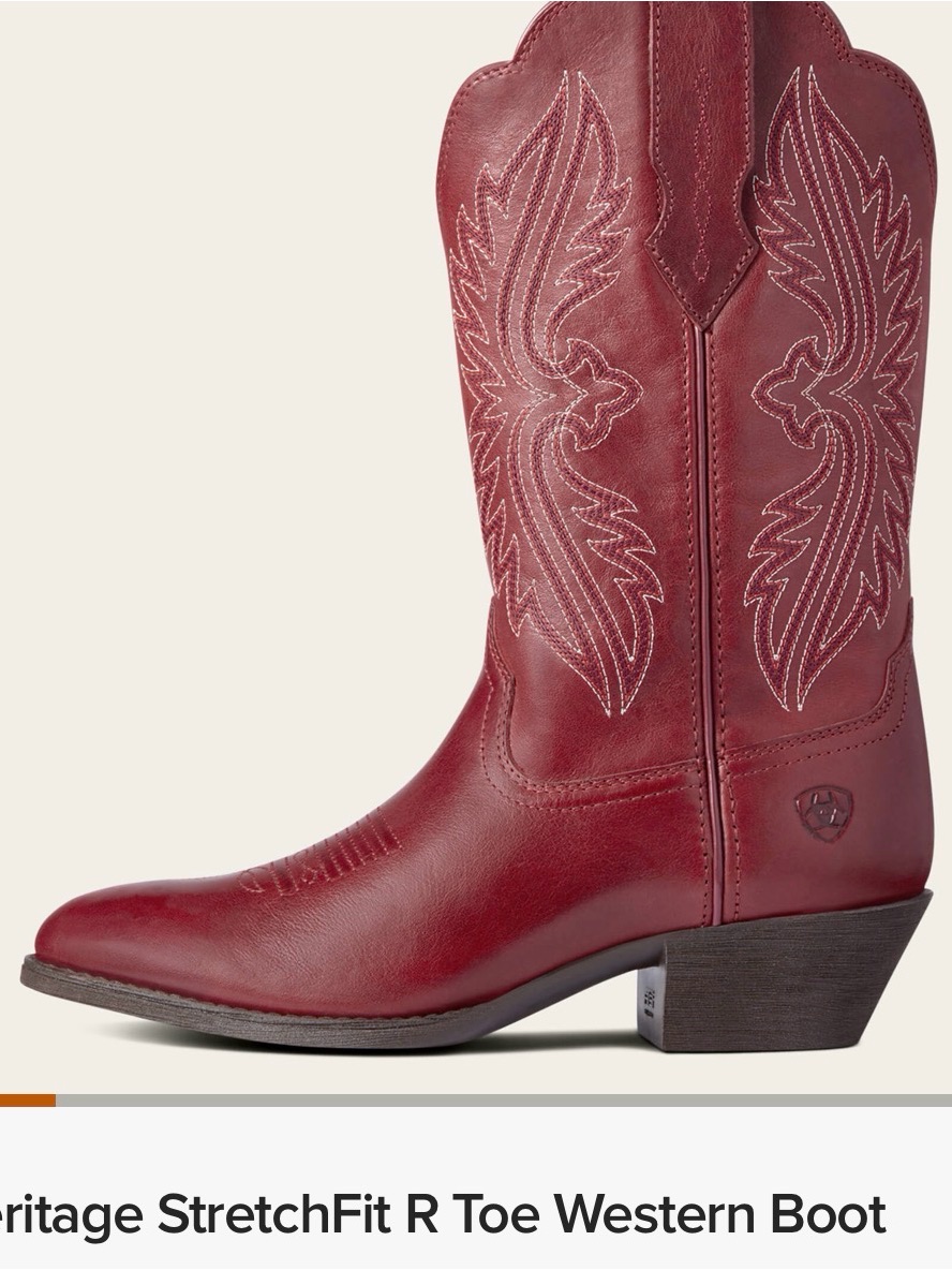 Ariat Women's Red Leather Western Heeled Boot